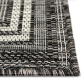 Liora Manne Carmel 8425-48 Multi Border Black Area Rug Pile Liora Manne Carmel 8425-48 Multi Border Black Area Rug Pile