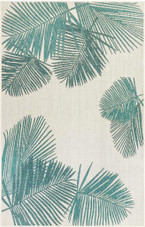 Liora Manne Carmel 8439-04 Palm Aqua Area Rug Liora Manne Carmel 8439-04 Palm Aqua Area Rug