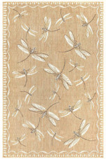 Liora Manne Carmel 8440-22 Dragonfly Sand Area Rug Liora Manne Carmel 8440-22 Dragonfly Sand Area Rug