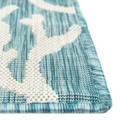 Liora Manne Carmel 8448-04 Coral Border Aqua Area Rug Pile Liora Manne Carmel 8448-04 Coral Border Aqua Area Rug Pile