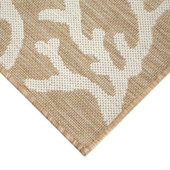 Liora Manne Carmel 8448-12 Coral Border Sand Area Rug Corner