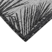 Liora Manne Carmel 8474-48 Fronds Black Area Rug Corner Liora Manne Carmel 8474-48 Fronds Black Area Rug Corner