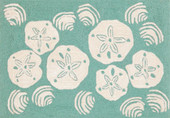 Liora Manne Frontporch 1408-04 Shell Toss Aqua Area Rug Liora Manne Frontporch 1408-04 Shell Toss Aqua Area Rug