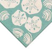 Liora Manne Frontporch 1408-04 Shell Toss Aqua Area Rug Corner Liora Manne Frontporch 1408-04 Shell Toss Aqua Area Rug Corner