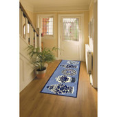 Liora Manne Frontporch 2410-03 Ginger Jars Blue Area Rug Room Scene