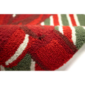 Liora Manne Frontporch 4428-24 Giftbox Red Area Rug Texture