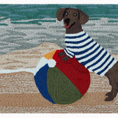 Liora Manne Frontporch 4496-04 Coastal Dog Ocean Area Rug Liora Manne Frontporch 4496-04 Coastal Dog Ocean Area Rug