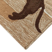 Liora Manne Frontporch 4496-04 Coastal Dog Ocean Area Rug Corner Liora Manne Frontporch 4496-04 Coastal Dog Ocean Area Rug Corner