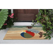 Liora Manne Frontporch 4496-04 Coastal Dog Ocean Area Rug Room Scene Liora Manne Frontporch 4496-04 Coastal Dog Ocean Area Rug Room Scene