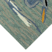 Liora Manne Frontporch 4506-03 Blue Heron Lake Area Rug Corner