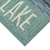 Liora Manne Frontporch 4507-03 Live Love Lake Water Area Rug Corner