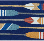 Liora Manne Frontporch 4508-33 Paddles Navy Area Rug Liora Manne Frontporch 4508-33 Paddles Navy Area Rug