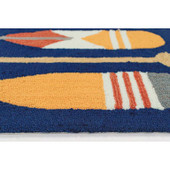 Liora Manne Frontporch 4508-33 Paddles Navy Area Rug Pile Liora Manne Frontporch 4508-33 Paddles Navy Area Rug Pile