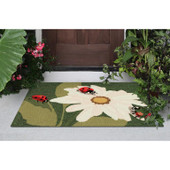 Liora Manne Frontporch 4528-06 Ladybugs Green Area Rug Room Scene Liora Manne Frontporch 4528-06 Ladybugs Green Area Rug Room Scene