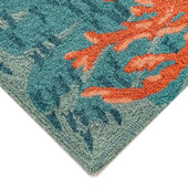 Liora Manne Frontporch 4531-04 Octopus Ocean Area Rug Corner Liora Manne Frontporch 4531-04 Octopus Ocean Area Rug Corner