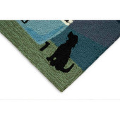 Liora Manne Frontporch 4542-47 Happy Camper Night Area Rug Corner Liora Manne Frontporch 4542-47 Happy Camper Night Area Rug Corner
