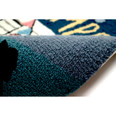 Liora Manne Frontporch 4542-47 Happy Camper Night Area Rug Texture Liora Manne Frontporch 4542-47 Happy Camper Night Area Rug Texture