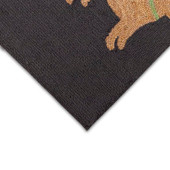 Liora Manne Frontporch 4575-47 Yellow Labs Charcoal Area Rug Corner