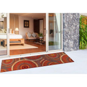 Liora Manne Marina 8035-17 Circles Saffron Area Rug Room Scene 2 Liora Manne Marina 8035-17 Circles Saffron Area Rug Room Scene 2