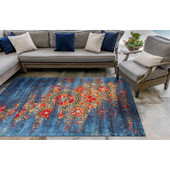 Liora Manne Marina 8046-03 Suzanie Blue Area Rug Room Scene Liora Manne Marina 8046-03 Suzanie Blue Area Rug Room Scene
