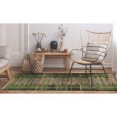 Liora Manne Marina 8057-06 Tribal Stripe Green Area Rug Room Scene Liora Manne Marina 8057-06 Tribal Stripe Green Area Rug Room Scene