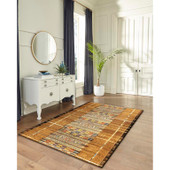 Liora Manne Marina 8057-09 Tribal Stripe Gold Area Rug Room Scene 3 Liora Manne Marina 8057-09 Tribal Stripe Gold Area Rug Room Scene 3