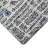 Liora Manne Savannah 9512-04 Grid Ocean Area Rug Corner Liora Manne Savannah 9512-04 Grid Ocean Area Rug Corner