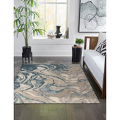 Liora Manne Soho 7100-03 Agate Blue Area Rug Room Scene