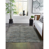 Liora Manne Soho 7116-03 Stripe Blue Area Rug Room Scene Liora Manne Soho 7116-03 Stripe Blue Area Rug Room Scene