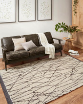 Alice ALI-01 Cream Charcoal Area Rug Room Scene Alice ALI-01 Cream Charcoal Area Rug Room Scene