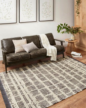 Alice ALI-02 Cream Charcoal Area Rug Room Scene Alice ALI-02 Cream Charcoal Area Rug Room Scene