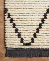 Alice ALI-04 Cream Charcoal Area Rug Corner Alice ALI-04 Cream Charcoal Area Rug Corner