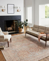 Jules JUL-04 Tangerine Mist Area Rug Room Scene Jules JUL-04 Tangerine Mist Area Rug Room Scene