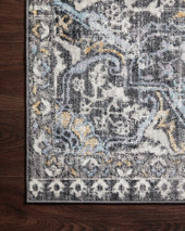 Loloi II Cassandra CSN-02 Charcoal Gold Area Rug Corner Loloi II Cassandra CSN-02 Charcoal Gold Area Rug Corner
