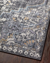 Loloi II Cassandra CSN-02 Charcoal Gold Area Rug Angle 2 Loloi II Cassandra CSN-02 Charcoal Gold Area Rug Angle 2