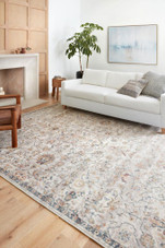 Loloi II Cassandra CSN-03 Dove Navy Area Rug Room Scene Loloi II Cassandra CSN-03 Dove Navy Area Rug Room Scene
