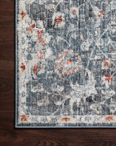 Loloi II Cassandra CSN-04 Blue Rust Area Rug Corner Loloi II Cassandra CSN-04 Blue Rust Area Rug Corner