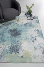 Kas Roxy 2806 Blue Yellow Nebula Area Rug Room Scene Kas Roxy 2806 Blue Yellow Nebula Area Rug Room Scene