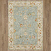 Karastan Adalia RG849-048 Amasya Blue Area Rug on Floor Background