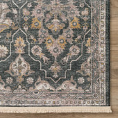 Dalyn Marbella MB4 Charcoal Area Rug Corner