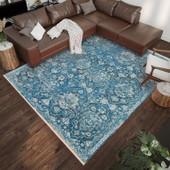 Dalyn Marbella MB4 Navy Area Rug Room Scene Dalyn Marbella MB4 Navy Area Rug Room Scene