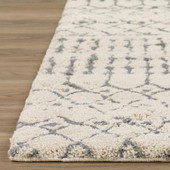 Dalyn Marquee MQ2 Ivory Metal Area Rug Corner 2