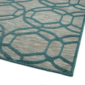 Kaleen Cove COV05-91 Teal Area Rug Corner
