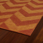 Kaleen Imprints Modern IPM05-53 Paprika Area Rug Corner Kaleen Imprints Modern IPM05-53 Paprika Area Rug Corner