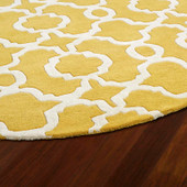 Kaleen Tara Rounds REV03-28 Yellow Area Rug Corner