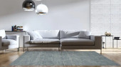 Sarah SAR-04 Denim Area Rug - Magnolia Home by Joanna Gaines Room Scene Sarah SAR-04 Denim Area Rug - Magnolia Home by Joanna Gaines Room Scene