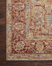 Loloi Gaia GAA-01 Gold Brick Area Rug Corner