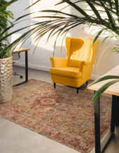Loloi Gaia GAA-01 Gold Brick Area Rug Room Scene Loloi Gaia GAA-01 Gold Brick Area Rug Room Scene