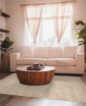 Loloi Kenzie KNZ-01 Ivory Blush Area Rug Room Scene Loloi Kenzie KNZ-01 Ivory Blush Area Rug Room Scene