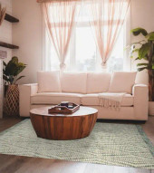 Loloi Kenzie KNZ-01 Ivory Sage Area Rug Room Scene Loloi Kenzie KNZ-01 Ivory Sage Area Rug Room Scene